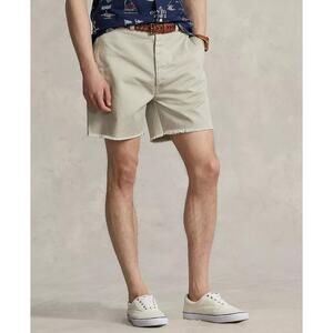Polo Ralph Lauren Men's Khaki 6-Inch Burroughs Relaxed Fit Chino Shorts Size 42